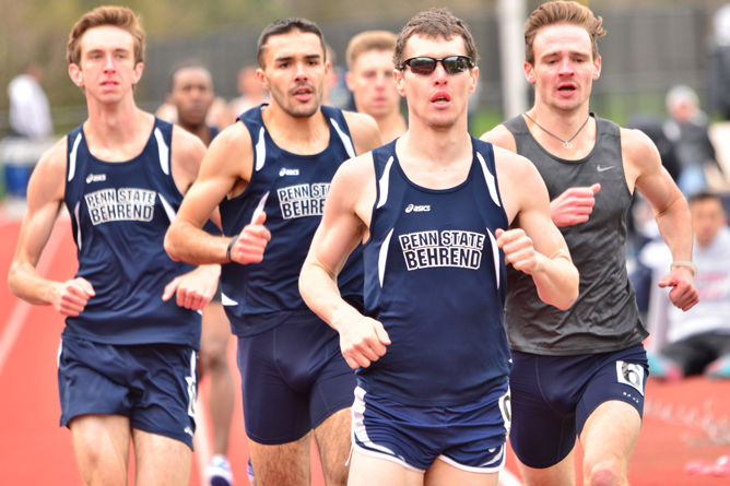 Runners compete at a Penn State Behrend track meet