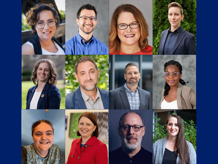 The 2024-25 Teaching and Learning Technologies Faculty Advisory Committee members are, from top left, Alison Borkowska, Chris Gamrat, Dawn Pfeifer Reitz, Dylan Paré; Emily Rimland, Kevin Haworth, John Haubrick, Kimberley Hemmings-Jarrett; Mary Ann Smith, Melanie Miller Foster, Stuart Selber and Tiffany Petricini. Not pictured is Seth Powless. 