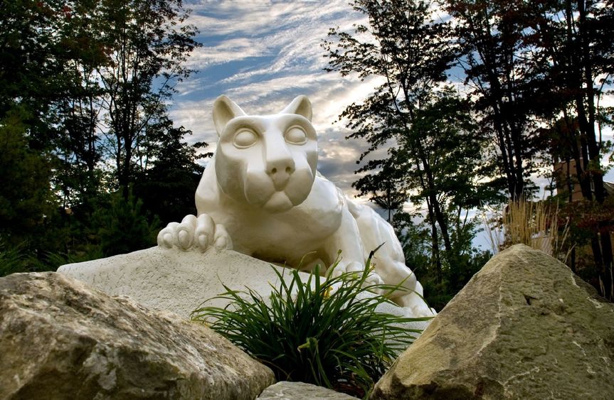 The Nittany Lion shrine at Penn State Behrend
