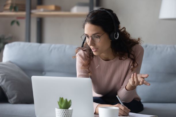 Woman at computer