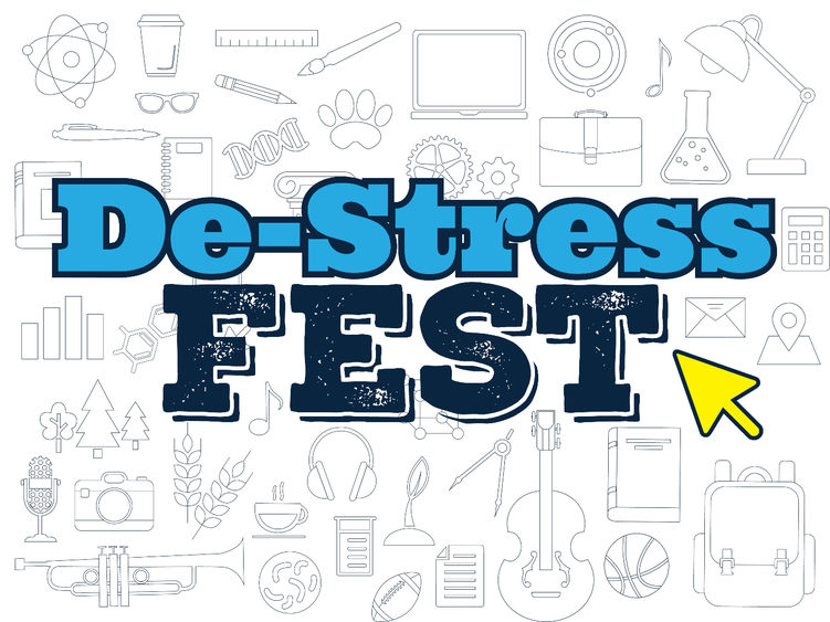 University Libraries De-Stress Fest graphic 2023
