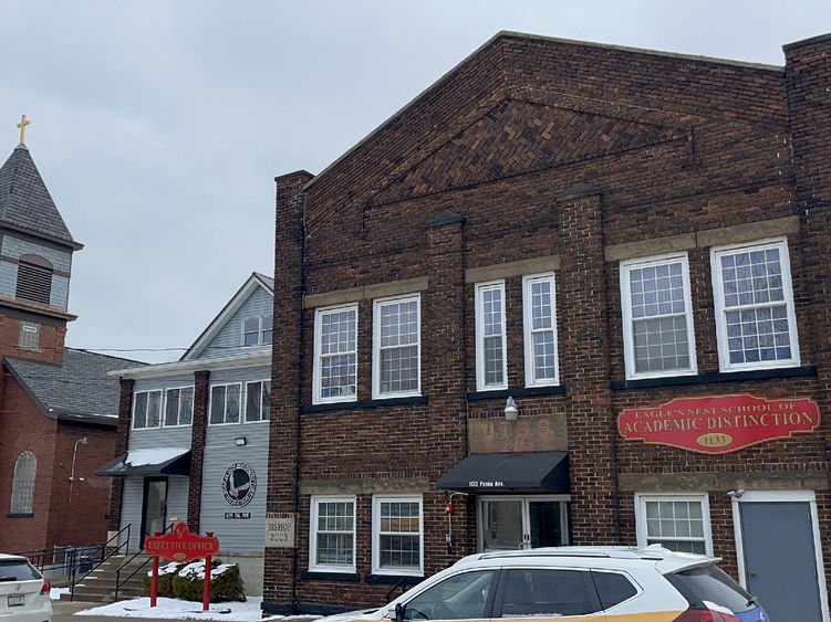 The exterior of the Eagle's Nest School of Academic Distinction in Erie