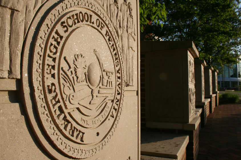 Pillar in back of HUB at Penn State