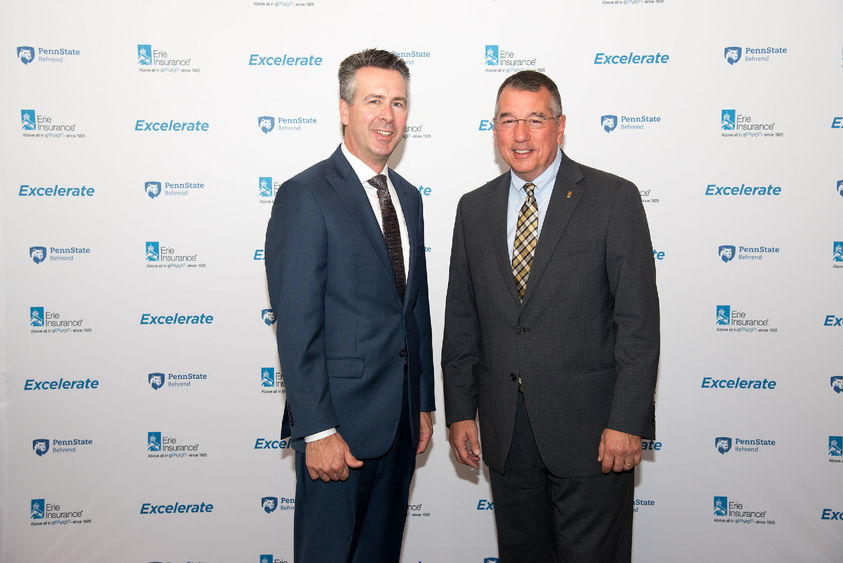 Penn State Behrend Chancellor Ralph Ford and Erie Insurance President and CEO Tim NeCastro