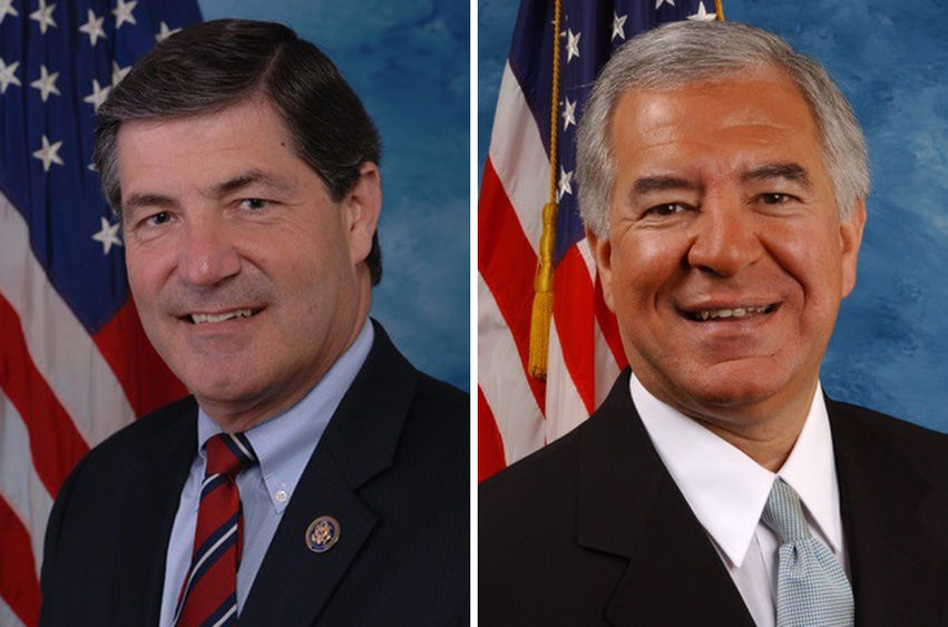 Portraits of former U.S. Reps. Jim Gerlach and Nick Rahall