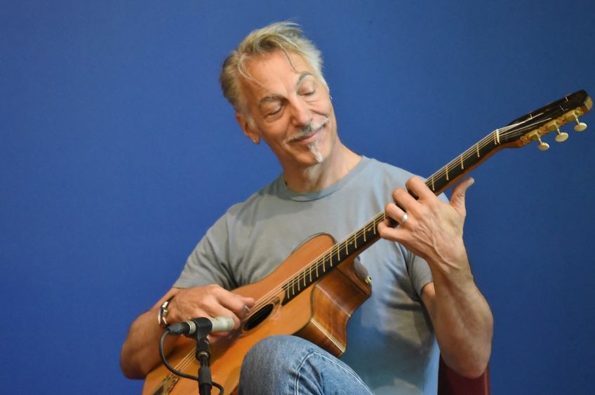 A musician performs during Music at Noon: The Logan Series at Penn State Behrend.