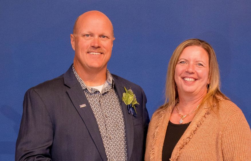 A portrait of Joe and Cheryll Snyder at Penn State Behrend.