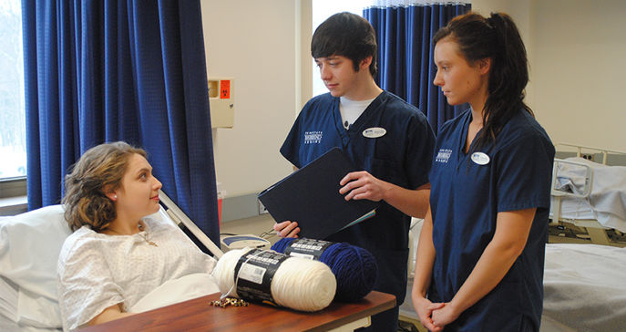 Nursing students greeted with 'surprise' patient
