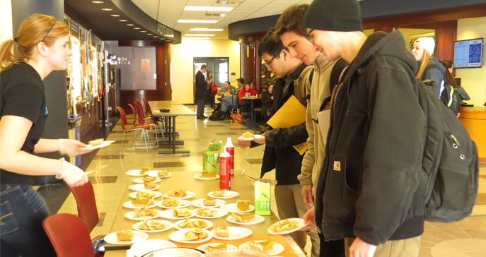 Penn State Behrend students celebrate Pi Day early. Penn State Behrend students celebrate Pi Day early.