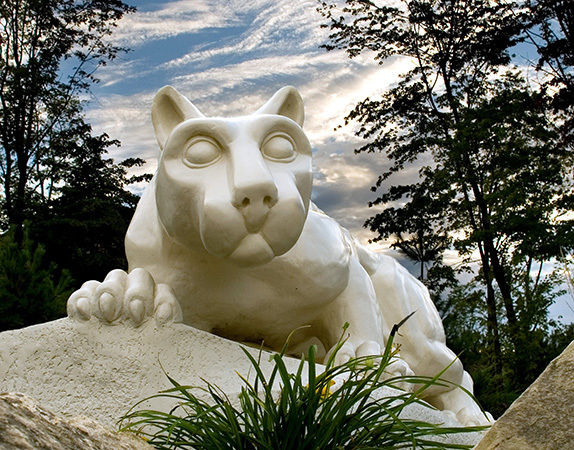 A photo of the Lion Shrine at Penn State Behrend.