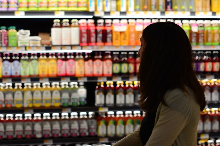 Woman in a grocery store