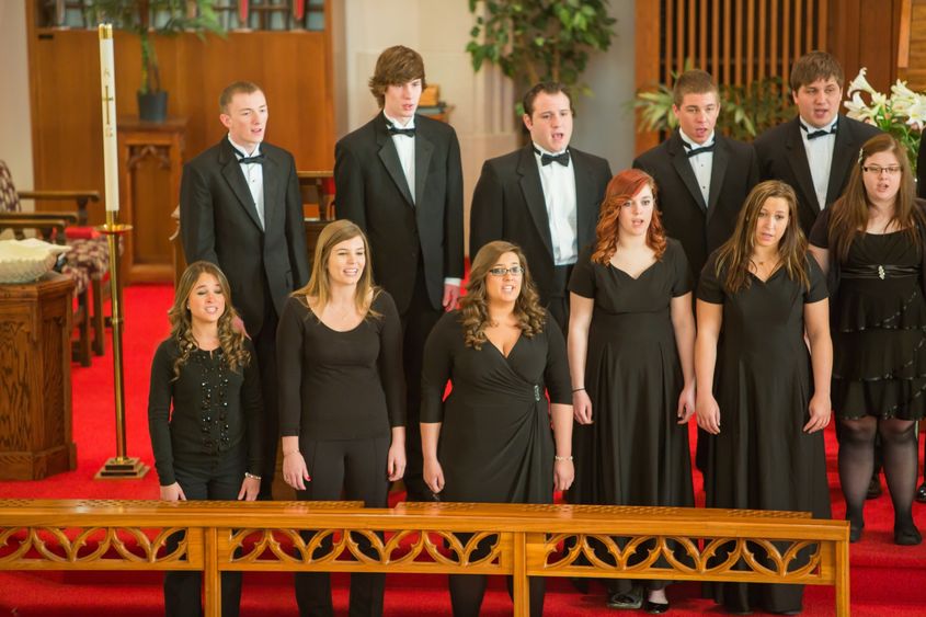 Choirs pictured.