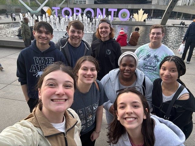 A group of Penn State students poses during an excursion in Toronto.