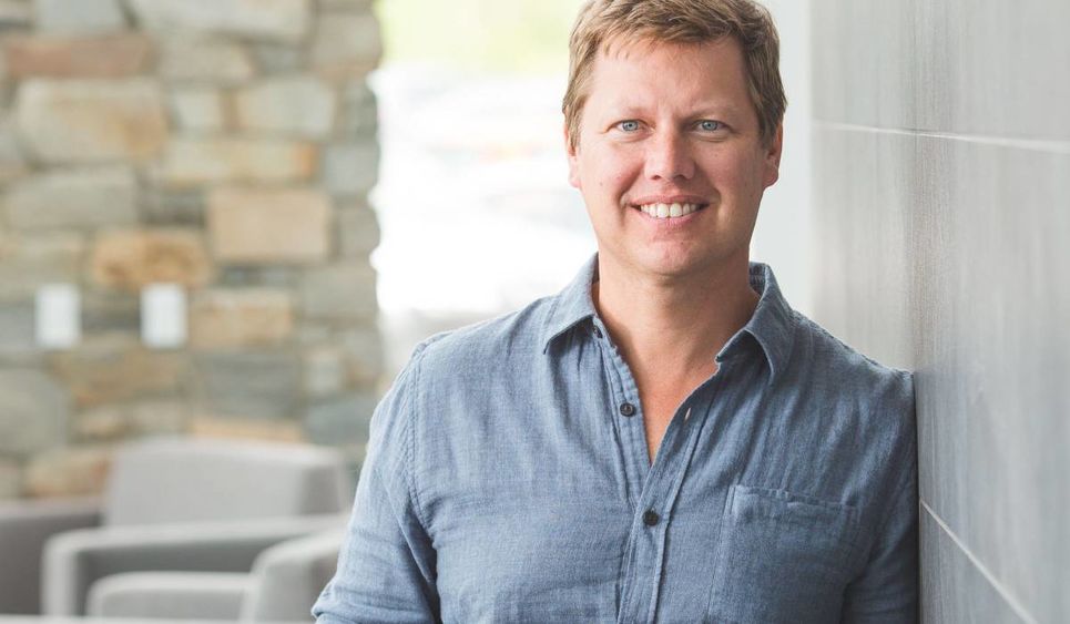 A casual portrait of Sheetz Inc. President Travis Sheetz