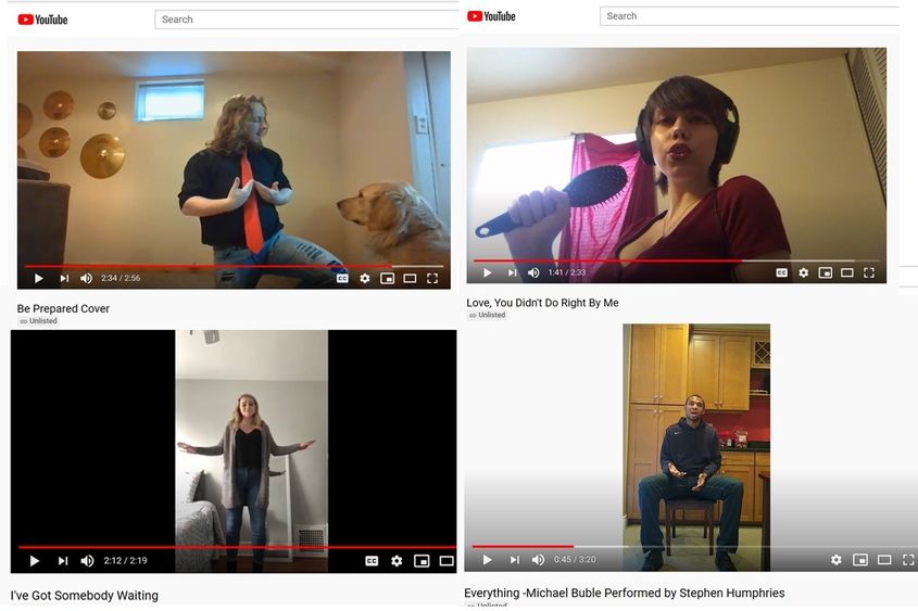 Four Penn State Behrend students perform in clips from You Tube.