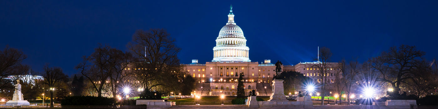 U.S. Capitol Building at night