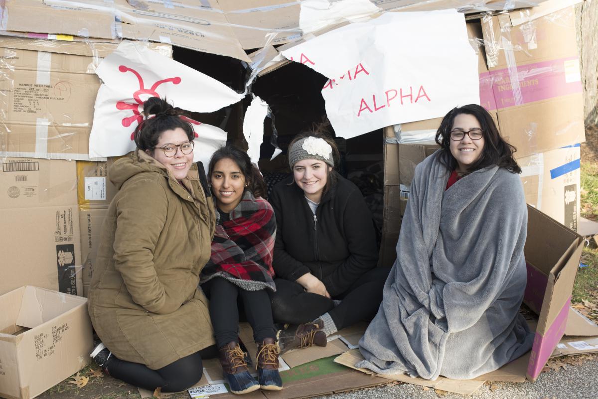 Cardboard City participants pictured.