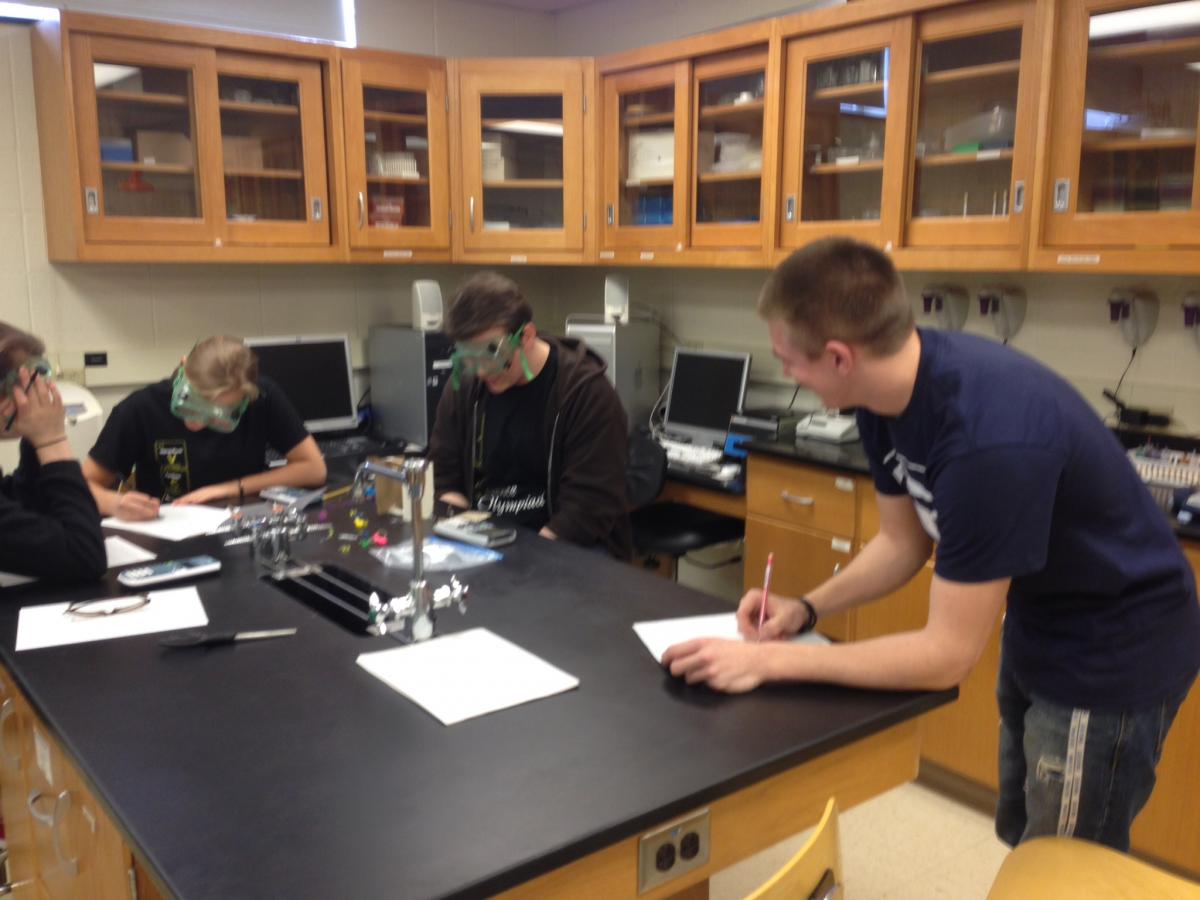 First-year student Gary Fye volunteered as a judge at this year's regional Science Olympiad.