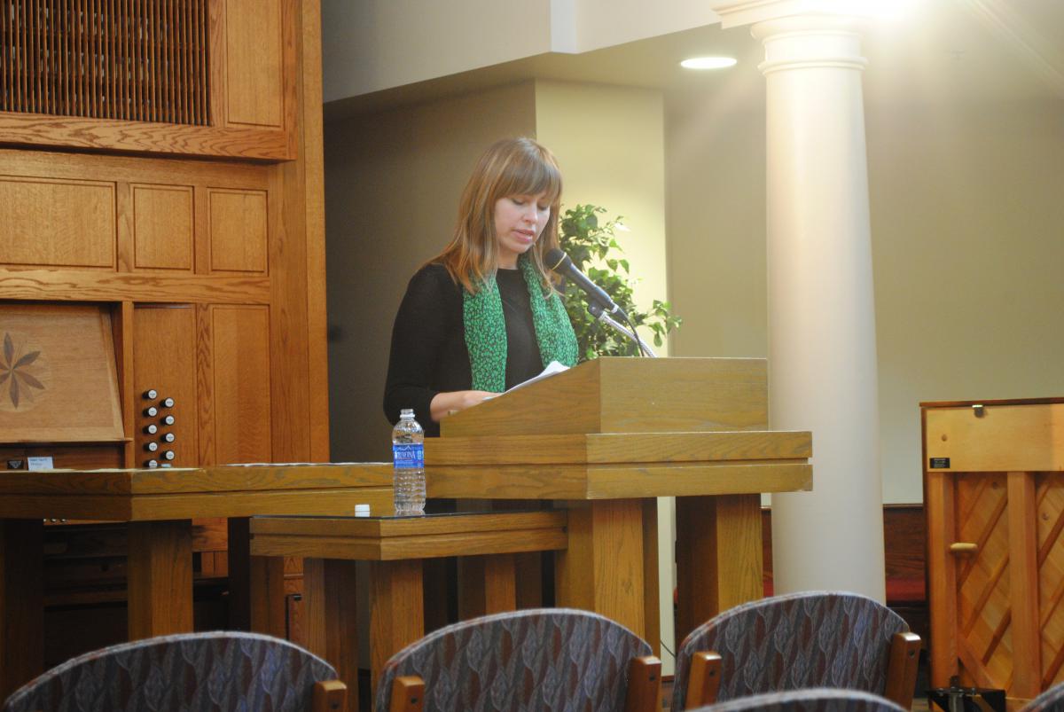 Katie Ford opened the 2015-16 season of the Creative Writers Reading Series on Sept. 17.