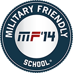 The 'Military Friendly School' logo.