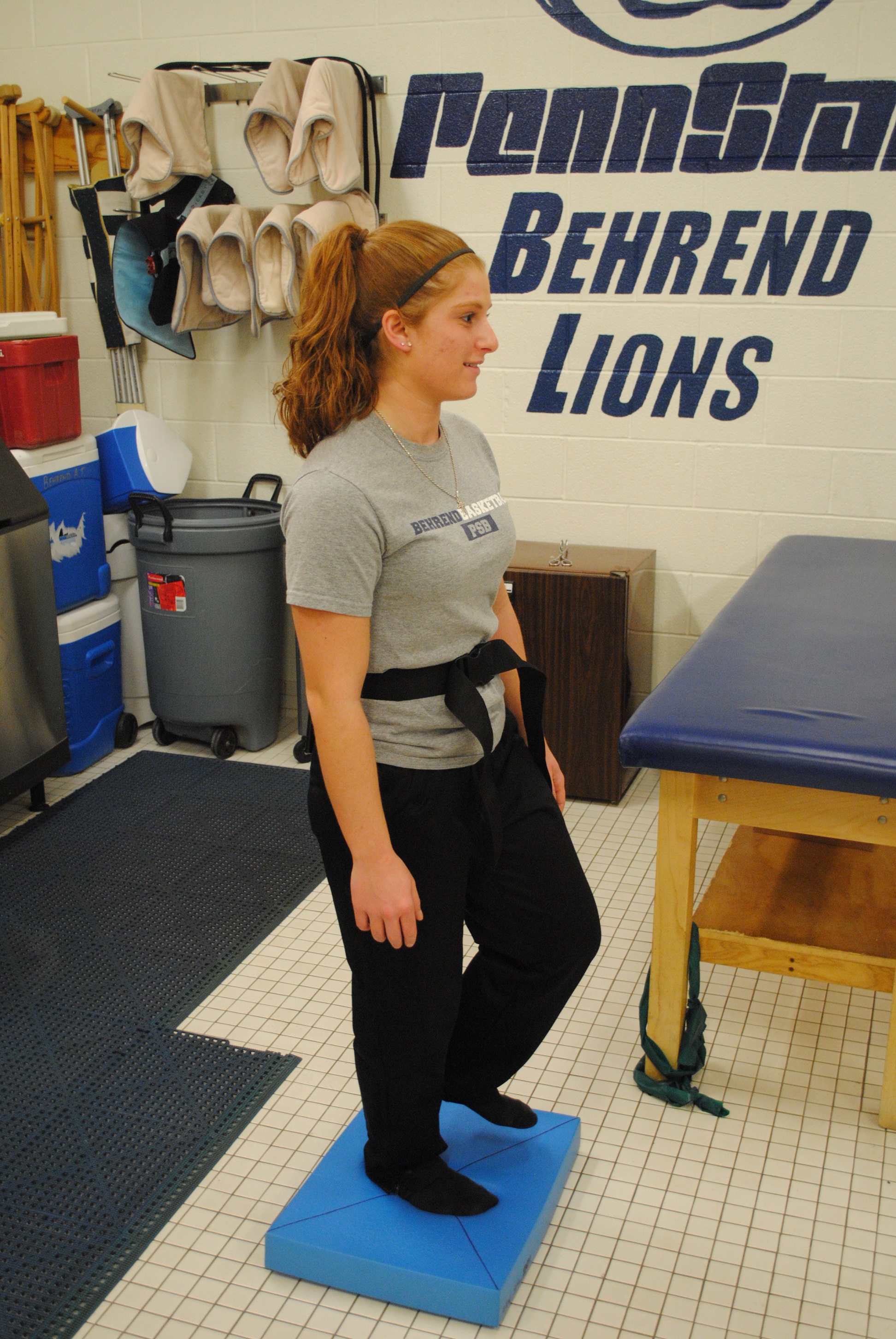 Rachael Razzano, a sophomore on the women's basketball team, is one of the athletes who has taken the C3 Logix test.