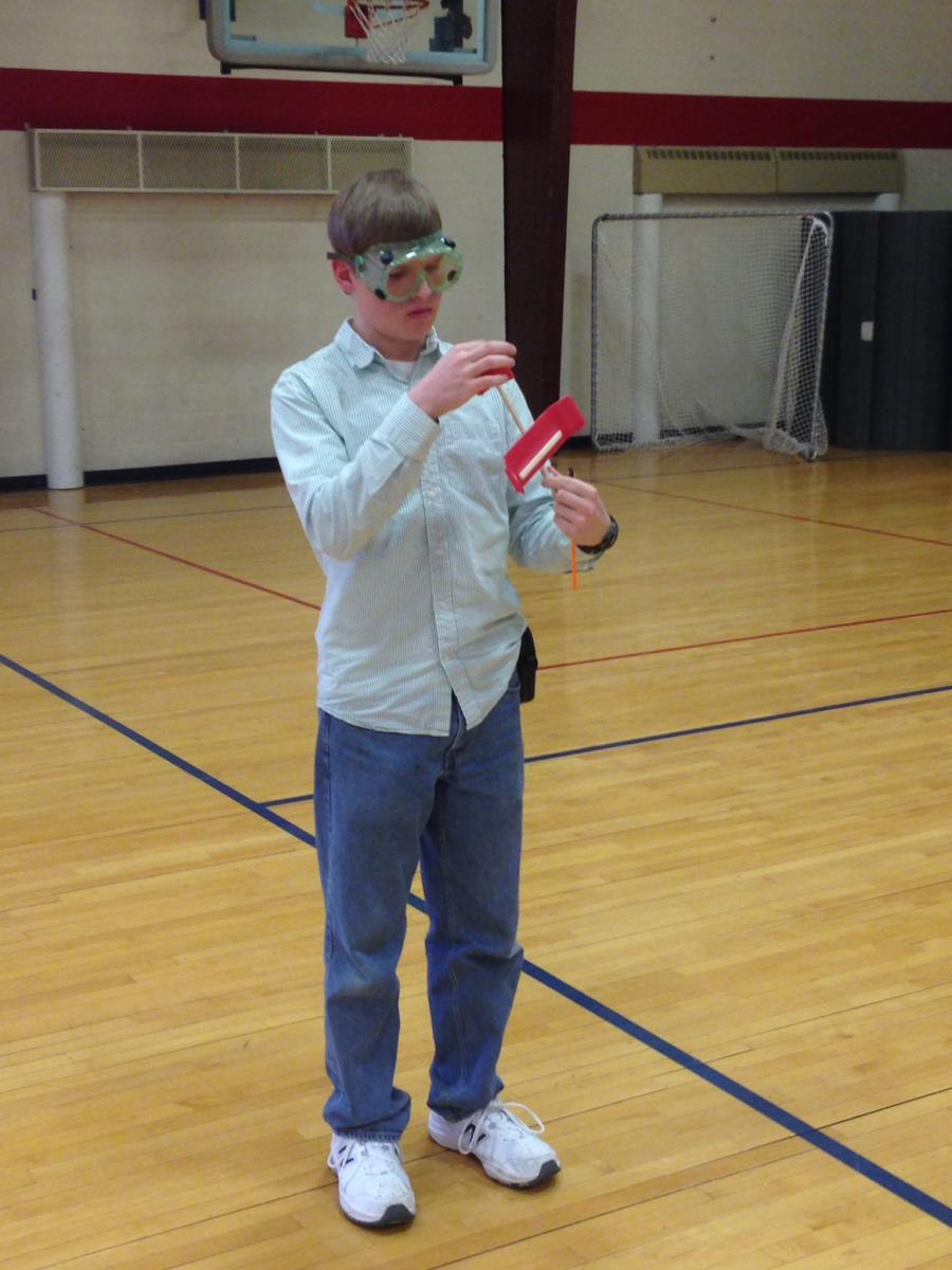 Sawyer Rensel, a junior at DuBois Area High School, was one of more than 400 students who participated at the regional Science Olympiad.