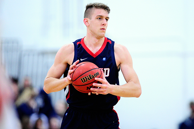 Senior Zane Hackett leads the Behrend Lions in points (17.2), rebounds (10.5) and blocks (1.3) per game.