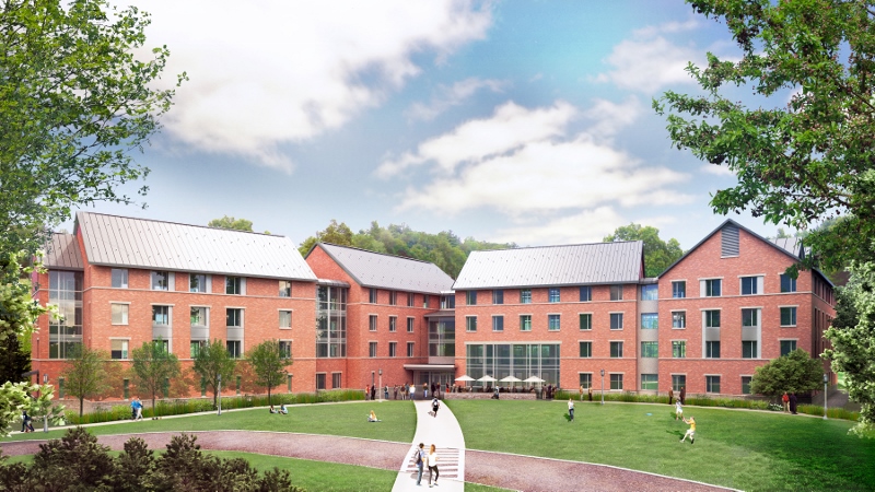 An artist's rendering of Trippe Hall at Penn State Behrend