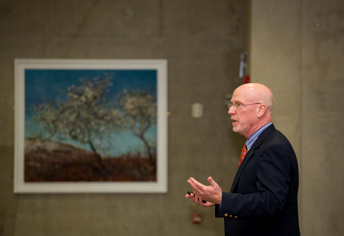 Jeff Pinto teaches a class at the Kemmy Business School in Limerick, Ireland.