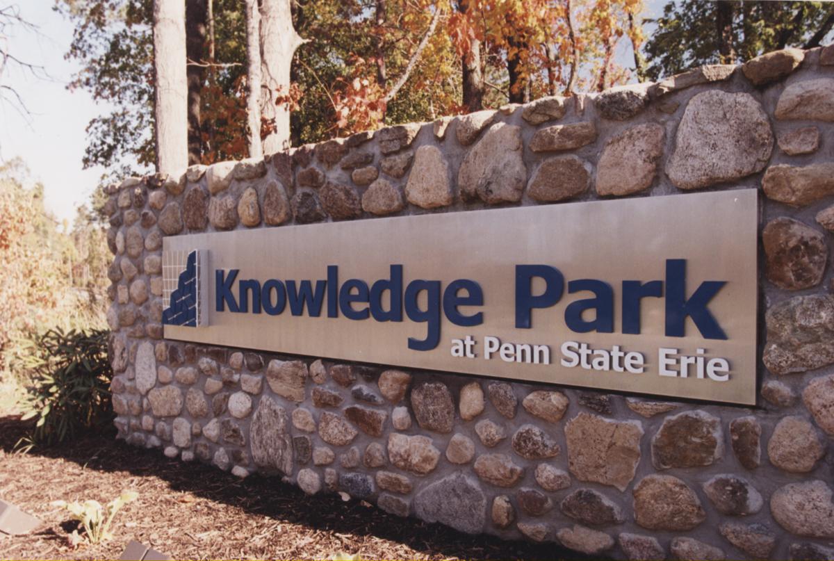 A photo of the Knowledge Park entrance sign
