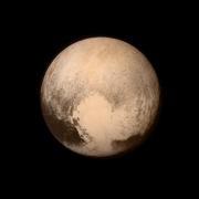 A satellite image of Pluto.