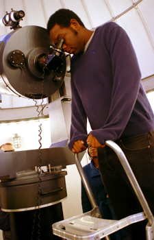 Student in Mehalso Observatory