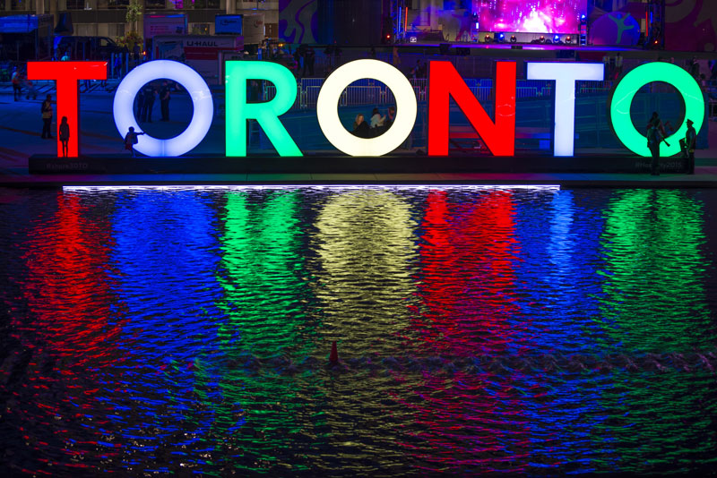 Toronto sign in Nathan Phillips Square 