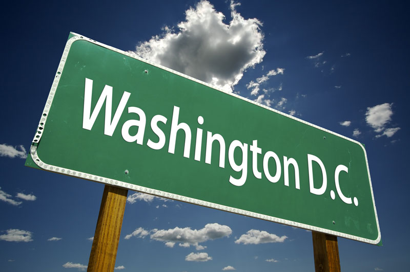 Washington, D.C. directional sign