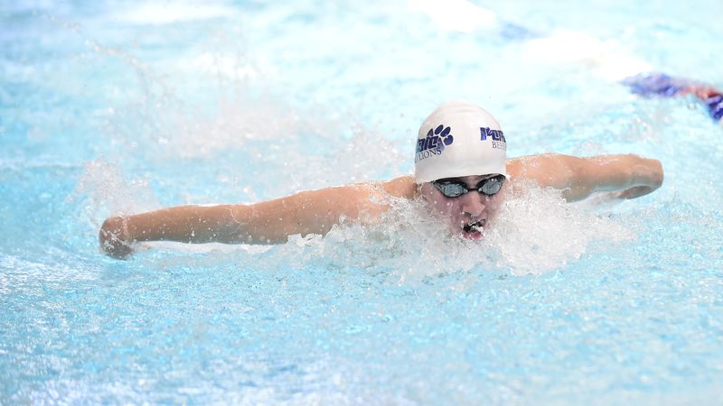 Liam Watterson Penn State Behrend swimmer Liam Watterson competes in a race.
